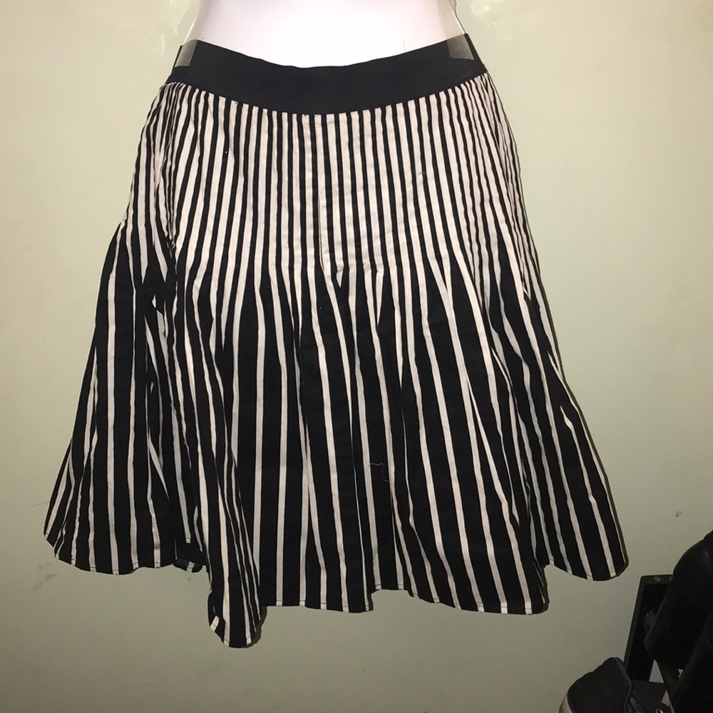 Black & white striped skirt